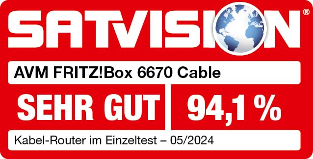 AVM FRITZ!Box 6670 Kabel Router DOCSIS 3.1 Wi-Fi 7 3,6 GBit/s Zigbee