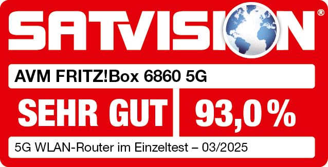 AVM FRITZ!Box 6860 5G Router Indoor Outdoor Wi-Fi 6 3 GBit/s PoE DECT