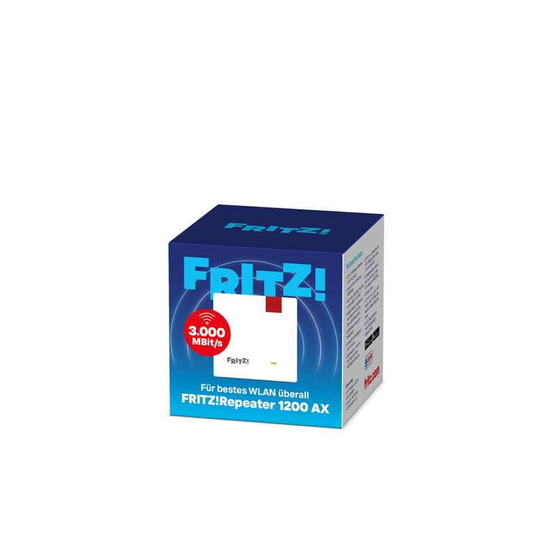 AVM FRITZ!Repeater 1200 AX WLAN Mesh Repeater Wi-Fi 6 3 GBit/s Gigabit LAN