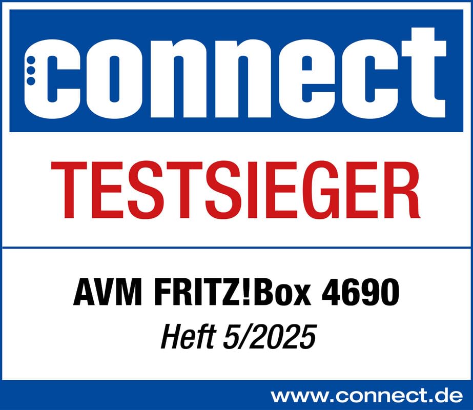 AVM FRITZ!Box 4690 WLAN Mesh Router Wi-Fi 7 7 GBit/s 10G Glasfaser
