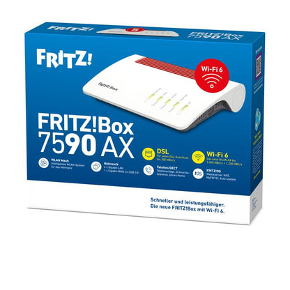 AVM FRITZ!Box 7590 AX DSL Router Wi-Fi 6 3,6 GBit/s VDSL Supervectoring