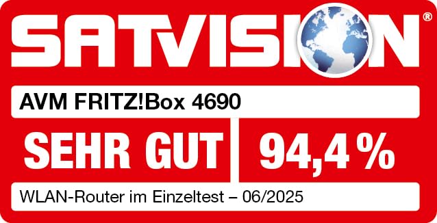 AVM FRITZ!Box 4690 WLAN Mesh Router Wi-Fi 7 7 GBit/s 10G Glasfaser