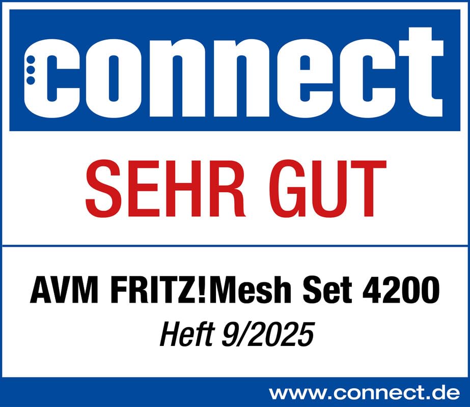 AVM FRITZ!Mesh Set 4200 2er WLAN Repeater Set Wi-Fi 6 4,2 GBit/s 3-5 Räume