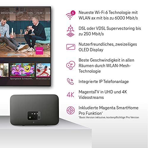 Telekom Speedport Smart 4 R2 Wi-Fi 6 Router 5600 MBit/s Mesh DECT SmartHome