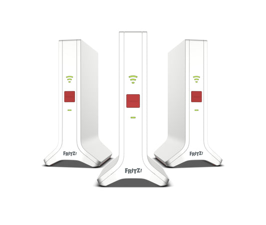AVM FRITZ!Mesh Set 4200 3er Pack WLAN Repeater Wi-Fi 6 4200 MBit/s 7 Räume