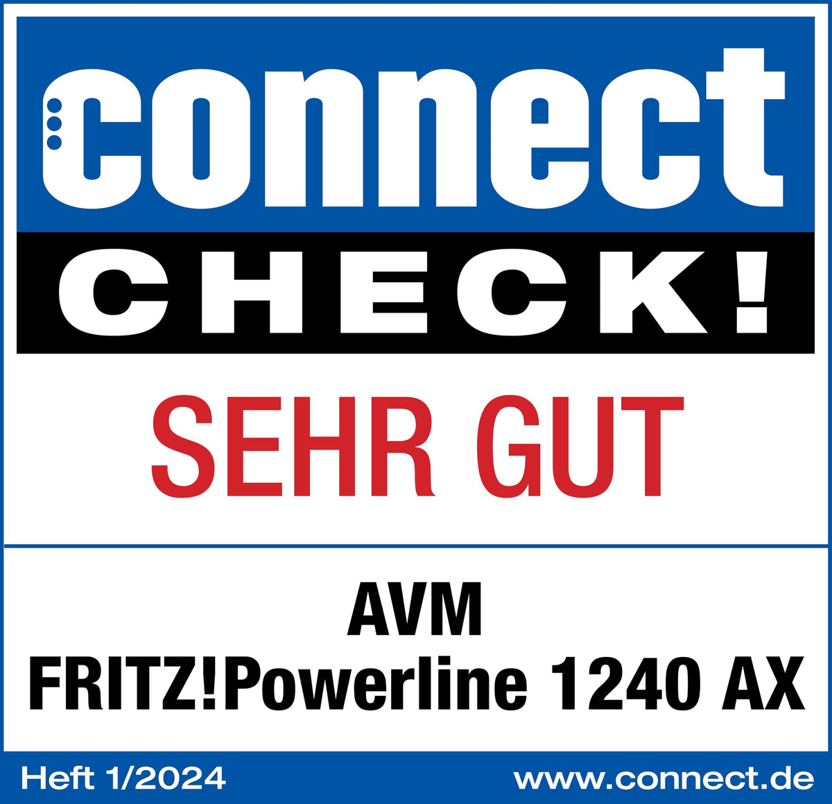 AVM FRITZ!Powerline 1240 AX Single Powerline Adapter Wi-Fi 6 1200 MBit/s