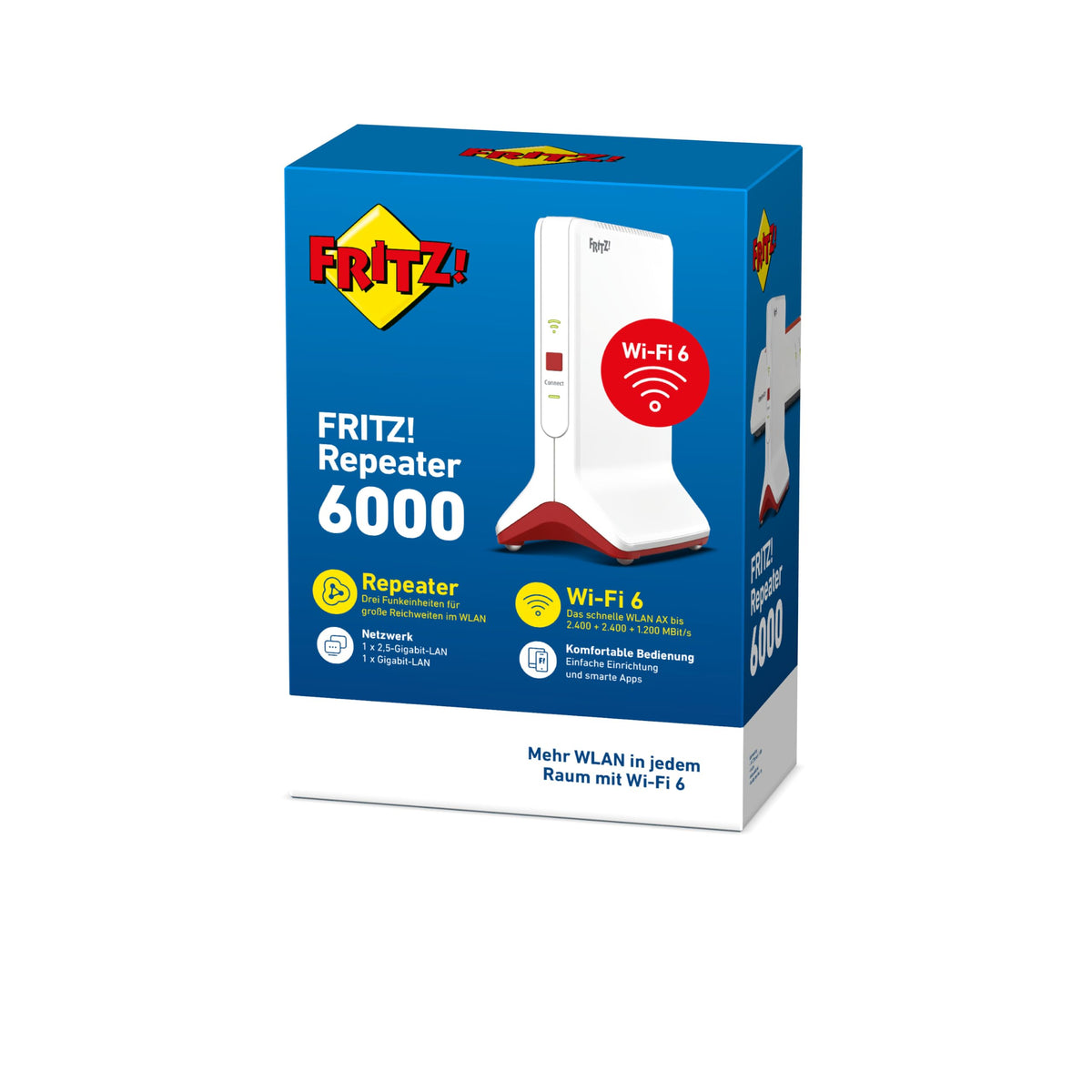 AVM FRITZ!Repeater 6000 WLAN Mesh Repeater Wi-Fi 6 6 GBit/s Triband