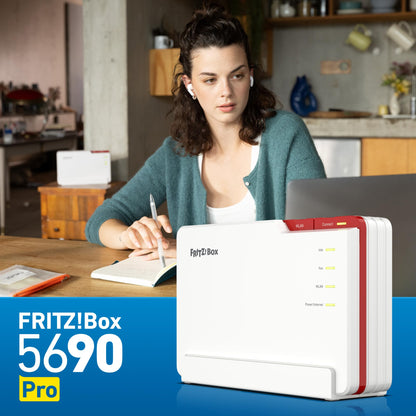 AVM FRITZ!Box 5690 Pro DSL Glasfaser Router Wi-Fi 7 18,5 GBit/s WLAN Mesh