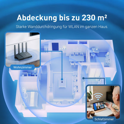 GL.iNet GL-BE6500 Flint 3e Wi-Fi 7 Router VPN 6,5 GBit/s WireGuard Gaming