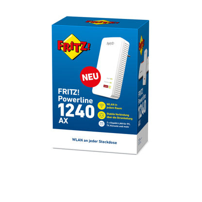 AVM FRITZ!Powerline 1240 AX WLAN Set Powerline Adapter Wi-Fi 6 1200 MBit/s